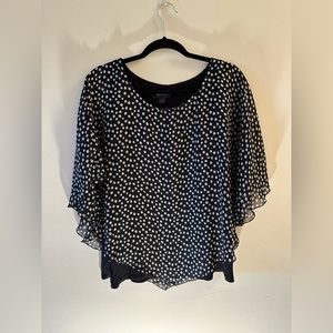 NWOT AB Studio Polka Dot Dress Top